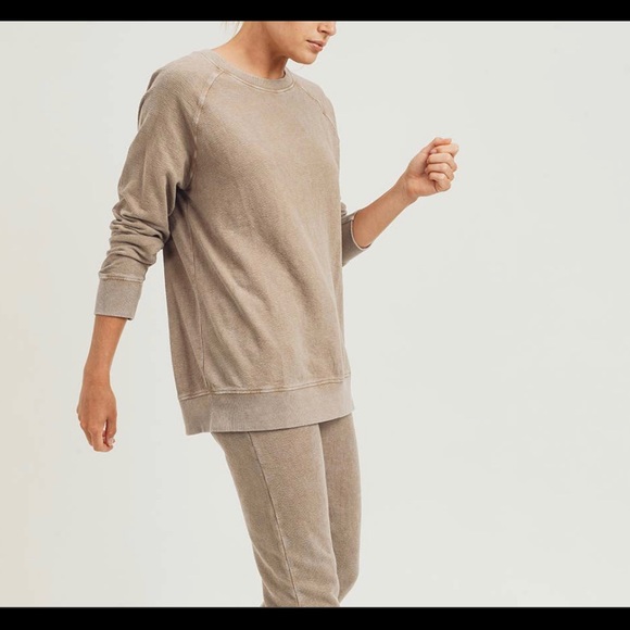 Longline pullover and joggers. 100% terry cotton - Picture 3 of 4